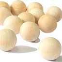 100 Pieces 1 Inch Wooden Balls Round Wood Beads Unfinished Wooden Sphere for DIY Crafts