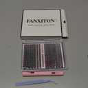 FANXITON DIY Lash Extension Kit Volume Lash Clusters 40D+50D D Curvature Individual Lashes Lash Clusters Kit Thick Eyelash Extension Kit 280 pcs Thin Band Cluster Lashes Lash Bond and Seal Tweezers