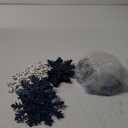 OuMuaMua 12 Set Winter Christmas Centerpiece Table Decorations - 24pcs Wooden Snowflakes Decor 3D White Blue Snowflake Tabletop Decor for Xmas Holiday Tiered Tray Winter Farmhouse Home Decor