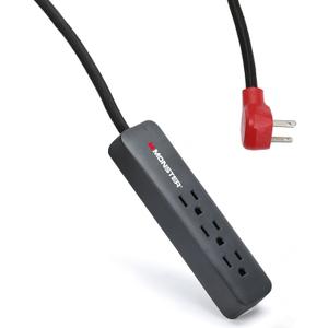 300J Surge Protector 3 Grounded Outlets with a 6 Nylon Braided Extension Cord