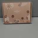 UNIQOOO 2025 Decorative Xmas Gift Acrylic Picture Frame Ornaments for Picture Display, 6Pcs Ribbon Bow Festive Hanging Decoration, Double-Sided Photo Frames for Christmas Tree Decor