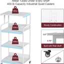 4-Tier White Printer Stand with Wheels, Extra Large Tall Printer Table with Storage Shelf, 4 Tier Printer Cart, Home Printer Stands (White)