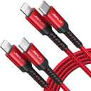 JSAUX USB C to Lightning Cable [2 Pack 6FT], [Apple MFi Certified] iPhone 13 Charger Cable Compatible with iPhone 14/13 Pro/13 Pro Max/12 Pro/11 Pro Max/X/XS/XR/8, iPad 9th 2021, AirPods Pro-Red