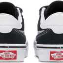 Vans Toddler Brooklyn LS V Shoe - Comfortable Walking Sneakers for Boys & Girls. Suede/Canvas Black/White. 6.5