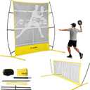 2026 Upgraded Pickleball Practice Rebounder Net, 6FT Pickleball Training Equipment with Metal Frame, Pickle Ball Rebounder for Outdoor Indoor, Pickle Ball Trainer for Dink Volley Training