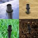 RTNLIT Metal Solar Light Stakes Replacement, Outdoor Ground Spikes for Garden Landscape Yard Pathway Patio Lamp Pole, 0.75 x 5.3 inch (Pack of 10, Black)