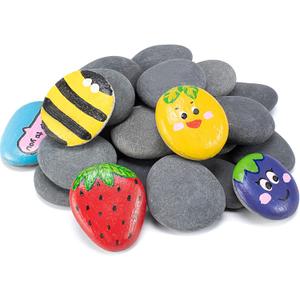 Simetufy 20 PCS Rocks for Painting, 1-2" Natural Flat DIY Painting Rocks, Smooth Stones for Crafts, Arts,Decoration, Kindness Rocks Garden Decoration