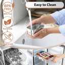 Snackle Box Container,8 Compartment Stainless Steel Food Storage with Silicone Lid & Handle,Clear Divided Fruit Nut Veggie Tray for Kitchen, Picnic, Party