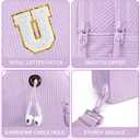 Viverte Small Corduroy Sling Bag Initial Crossbody Bag Fanny Pack for Girls Personalized Birthday Gifts for Teen Girls Gifts (Lavender)