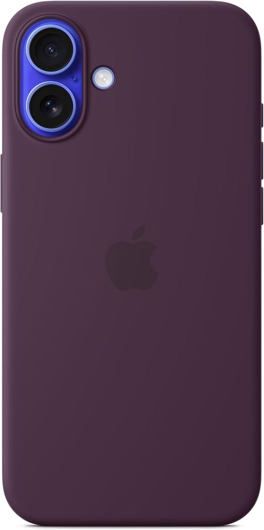 Apple iPhone 16 Plus Silicone Case with MagSafe and Camera Control: Lightweight Phone Case, Wireless Charging Compatible, Smooth Matte Finish; Plum