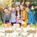 142 Pcs Thanksgiving Party Supplies, Plates and Napkins Set, Disposable Party Plates for Fall Harvest Autumn Fall Harvest Party Supply Thanksgiving Decor Serves 20