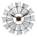 La Crosse 22 in. Decorative Metal Windmill Quartz Wall Clock