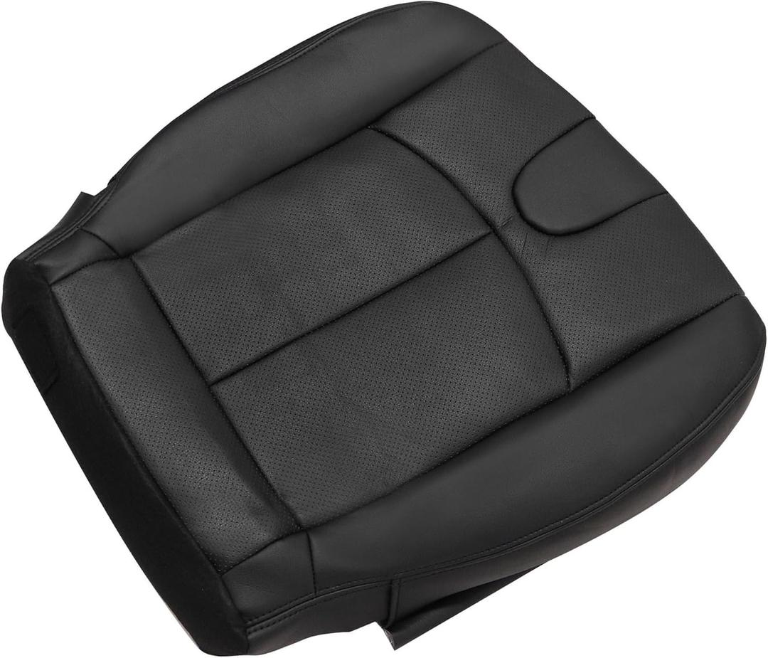 GXARTS Driver Side Bottom Lower Replacement Perforated Leather Seat Cover Black #G Compatible with Infiniti G37 2008 2009 2010 2011 2013