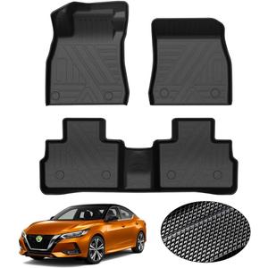 KUST Custom Fit Floor Mats for 2020-2025 2026 Nissan Sentra Accessories All Weather Floor Mat Liners 1st & 2nd Row Liner Black Non-Slip