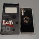 LeYi for Samsung Galaxy A56 5G Case: with 2 Pack Tempered Glass Screen Protector and 360° Rotatable Ring Holder Magnetic Kickstand, Plating Rose Gold Edge for Galaxy A 56 5G Case, Black