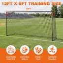 SPOYNAL 12 x 6 FT Foldable Soccer Goal with Metal Frame and Ground Stakes | Four tie ropes, pin-lock side supports and full net coverage support backyard drills, park practice and family play