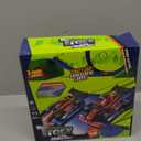 KETIEE Flex Tracks 16Ft for Kids: Flexible Race Car Ramp Track with 4 Small Racecars and 8 Suction Cups Compatible with Diecast 1/64th Cars, Rolls Up Portable Racetrack for Ages 3 & Up (Blue)