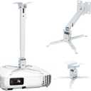 Projector Mounts Compatible with Epson Projector for Wall and Celling Mount,Ceiling Mount Compatible with Epson with Adjustable Height and Extendable Arms,White