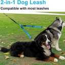 MingXpet Double Dog Leash for Two Dogs, No Pull Dog Leash, 360 Swivel No Tangle for Large Dogs Walking & Training, Shock Absorbing Reflective Bungee, Blue