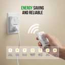 STANLEY 3 Pack Wireless Remote Control Outlet System Indoor Power Plug for Household Appliances 100ft Range (3 Grounded Outlets + 1 Remote) 125V/15A ETL Listed Outlet Switch