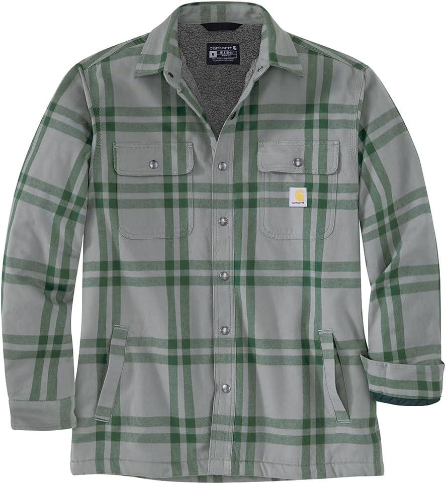 Carhartt Men's 106354 Relaxed Fit Flannel Sherpa-Lined Shirt Jac Small