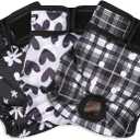 Female Dog Diapers - Premium Reusable Diapers for Doggie in Heat - Highly Absorbent for Pet Incontinence with Adjustable Snaps Black, M