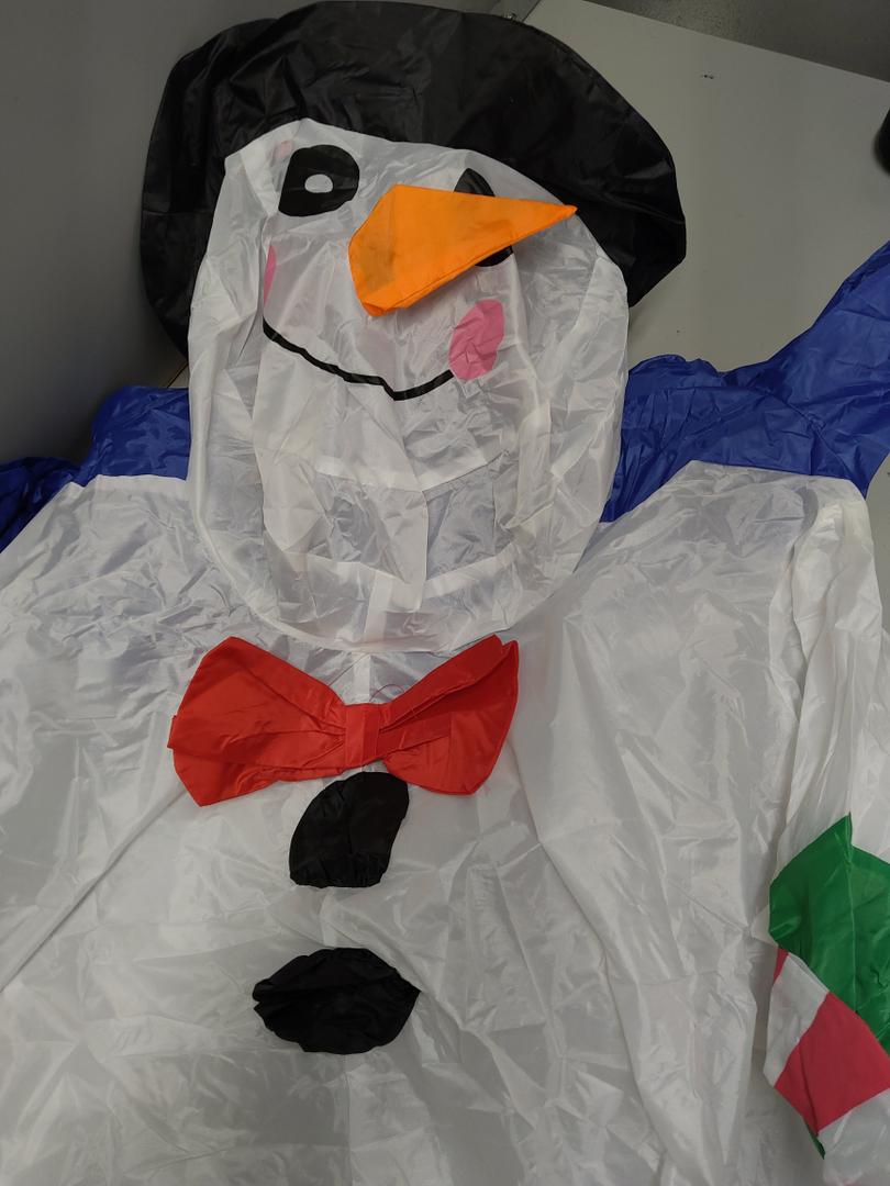 Christmas Inflatable Snowman Led Lights Easy Setup Outdoor Decor for Holiday Parties and Garden Decorations Fun Christmas Blow up Snowman for Festive Atmosphere 4 FT