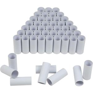HESESOH 50 Pack Cardboard Tubes for Crafts - 1.57 x 3.94 Inches - Total White Toilet Paper Empty Rolls Round Thick Tubes Sturdy for Classroom Family Handmade DIY Projects