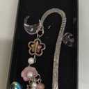 Berirexrion Cute Jellyfishs Metal Bookmark - Charm Pink Book Mark Unique Y2k Beads Aesthetic Page Marker Funny Gift for Reading Lovers Women Girls Booworms Accessories Birthday Student Teachers School