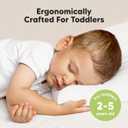 KeaBabies Toddler Pillow with Pillowcase, Jumbo 14X20 - Soft Organic Cotton Toddler Pillows for Sleeping - Machine Washable - Perfect for Travel, Toddler Bed Set (Soft White)