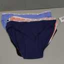 Calvin Klein Womens Cotton Stretch Logo Bikini Panties, Multipack (Large, Black/White/Genie/Tender/Coastal)