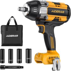 Impact Wrench for DeWalt Battery, 1697Ft-Lbs (2300N.m) Impact Driver, 1/2" Impact Gun 5-Speed High Torque Power Tool for Tire Removal, Rusted Bolts, Heavy Equipment(No Battery)