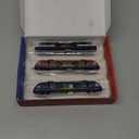 3 Pack Bullet Train Set, Linked High Speed Lotomotive Toy Train, Die Cast Alloy Model Car, Connectable Sliding Subway, Gift for Kids Boys Toddlers Ages 3+