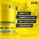 C4 Original Pre-Workout Powder For Endurance, Focus & Performance with 150mg Caffeine, Beta-Alanine, Creatine, Zero Sugar, 30 Servings, Icy Blue Razz (EXP 06/01/26)