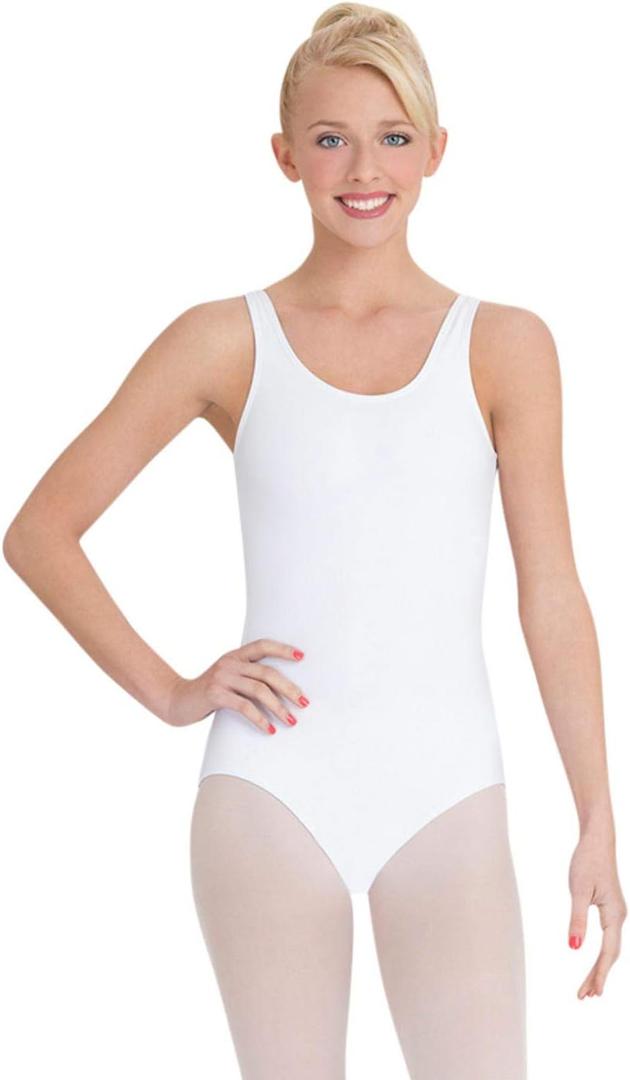 Capezio Women's Classic V-Neck Camisole Leotard (X-Large, White)