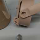 24 oz Glass Water Bottle with 2 Lids-Handle Straw Lid & Bamboo Lid,1 Liter Motivataional Tumbler Water Bottle Time Marker, Borosilicate Glass Water Bottles With Silicone Sleeve, Leakproof (Amber)