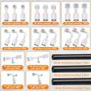 26PCS 9.5ft Air Conditioning Hose and Fitting Kit Includes 9.5ft #6#8#10 AC Hoses and #6#8#10 AC Fittings and pipe cutter