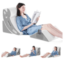 Yojoker 4PCS Orthopedic Bed Wedge Pillow Set for Sleeping, Post Surgery Foam Pillow for Body, Back and Leg Pain Relief, Triangle Adjustable Support Pillow - Acid Reflux, Anti Snoring & GERD Sleeping
