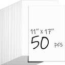 50 Sheets White Cardstock 11x17, Cover Cardstock 92lb/250gsm for Invitations, Thick Paper Card Stock for Crafts, Printer Card Stock Paper for Menus, Business Cards, Posters