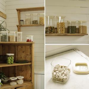 Square Pantry Glass Jars with Clear Airtight Lids Kitchen Canisters Sets for Flour, Sugar Refrigerator Safe, 54 oz Square Pantry Glass Jars with Clear Airtight Lids Kitchen Canisters Sets for Flour, Sugar Refrigerator Safe, 54 oz