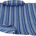Sunnydaze Polyester Quilted Hammock Pad and Pillow Set - Weather-Resistant - Breakwater Stripe