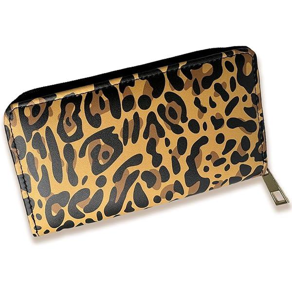 Leopard Wallet Gifts, Wallet For Women Ladies Female Card Cases & Money With Zipper Organizers For Pocket Or Purse, Leopard