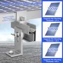 Solar Panel Mounting Brackets Kit 10Pcs Solar Roof Mount Kit for 1-4 Pieces, Thickness 1.57-1.6 Solar Panels(100-400W), Aluminum Alloy Mount for Flat Pitched Roof Rack Mounting Brackets