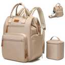 Qualyphant Extra Large Breast Pump Bag with Cooler Bag | Fit for Spectra S1 S2 Momcozy Medela | Pumping Bags for Work Moms | Dual-Deck Design & Convertible | Diaper Backpack for Travel, Khaki, (Only 1 Piece)
