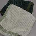 MIULEE Boho Farmhouse Sage Green Throw Pillow Covers 18x18 Inch Set of 4 Mordern Nordic Cushion Covers Soft Corduroy Spring Home Decor for Couch Bed Sofa Living Room Forest Green