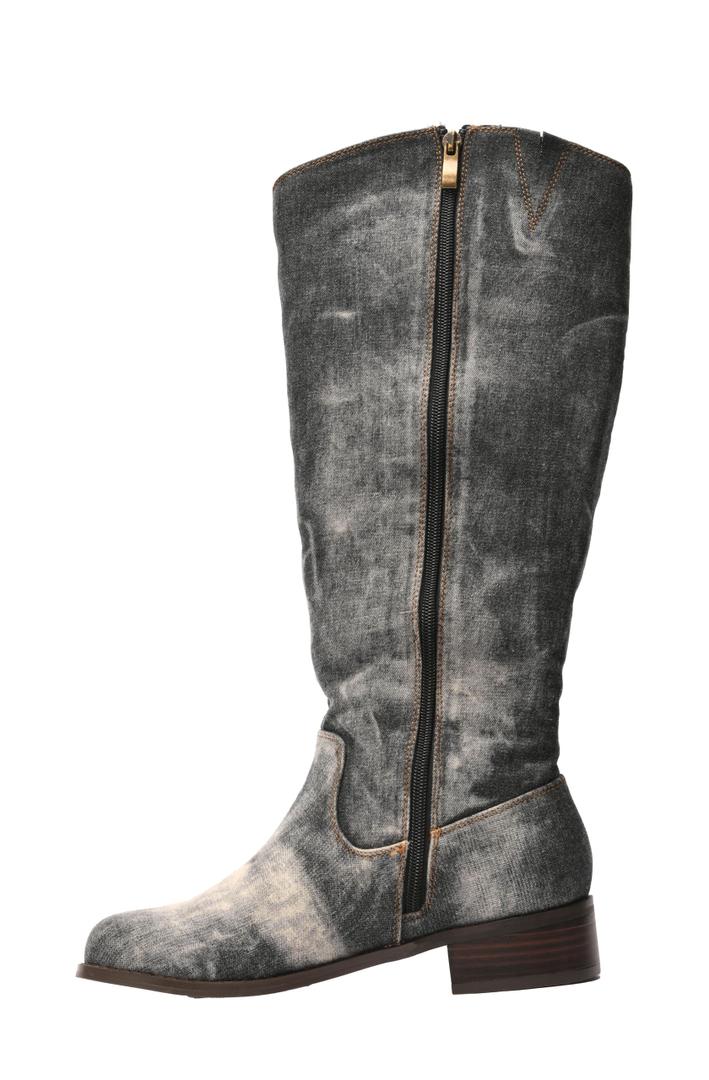 Corkys Footwear Hold Your Horses 1.5-Inch Riding Boots Washed Dark Blue Denim Size 7