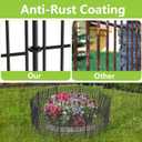 Toolterritary 5 Panels No Dig Garden Fence with Gate, 40 in(H) X 12.1 ft(L) Metal Fence Panels, Thickened Rustproof Garden Fencing, Animal Barrier for for Dogs, Rabbits, Landscape, Patio