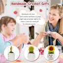 3 x MBL Friend Birthday Gifts for Women - Funny Cute Crochet Sunflower Easter Basket Stuffers Essentials Friendship Graduation Long Distance Gifts for Bestfriend Best Friend Female Work Bestie BFF