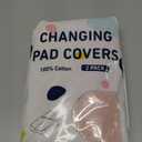 Blissful Diary Muslin Changing Pad Cover for Girls Boys, Ultra Soft Breathable Cotton, Baby Diaper Change Table Pad Covers, 2Pack (Light Pink&Cream)