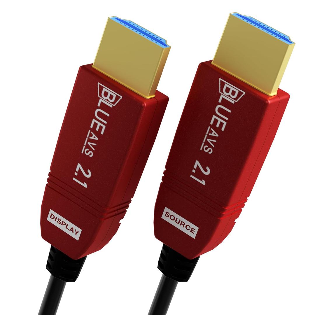 BlueAVS 8K HDMI 2.1 Fiber Optic Cable 15FT 48gbps 8K60Hz 4K120Hz Dynamic HDR eARC HDCP2.3 (RedHousing) BlueAVS 8K HDMI 2.1 Fiber Optic Cable 15FT 48gbps 8K60Hz 4K120Hz Dynamic HDR eARC HDCP2.3 (RedHousing)